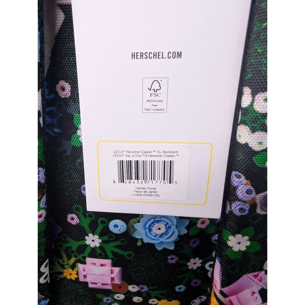 Herschel Supply x LEGO Classic XL Backpack NWT